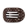 Flat Round Hair Clip | Large | Truly Taupe Quilted