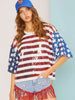 Allover Sequin Americana Star Stripe Boxy Tee - Little Jill & Co.