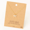 Rhinestone Ribbon Bow Pendant Necklace