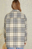 LONG SLEEVE WOVEN PLAID SHIRT JACKET