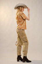 Western Graphic Tee Taupe - Little Jill & Co.