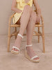 The Catalina | White Scalloped Espadrille Wedge for Summer