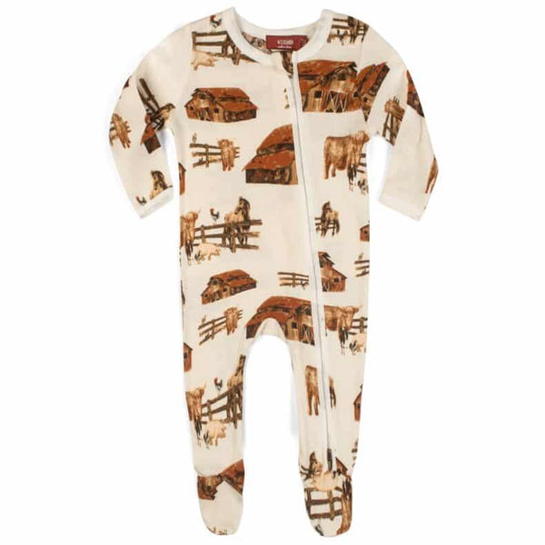 Homestead Zip Footed Romper