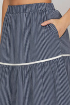 Striped Woven Crop with Skirt Set - Little Jill & Co.
