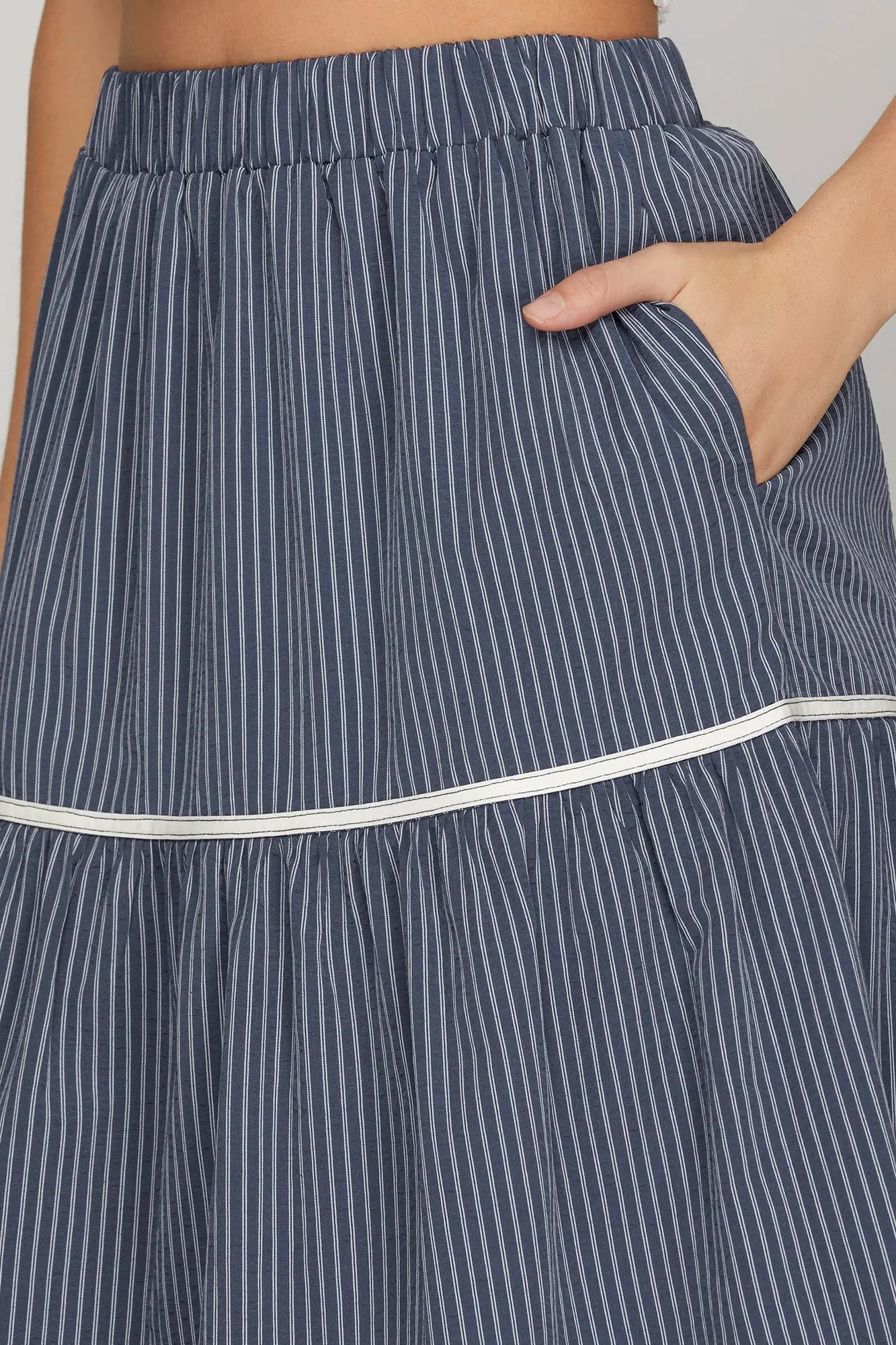 Striped Woven Crop with Skirt Set - Little Jill & Co.