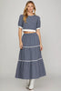 Striped Woven Crop with Skirt Set - Little Jill & Co.