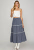 Striped Woven Crop with Skirt Set - Little Jill & Co.