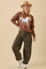 Horse Print Long Sleeve Sweater Knit