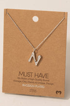 Gold Dipped Bubble Letter Pendant Necklace