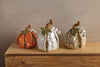 Large White Stoneware Pumpkin