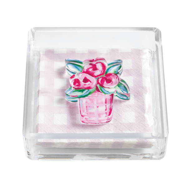 Flower Napkin Holder And Weight Set