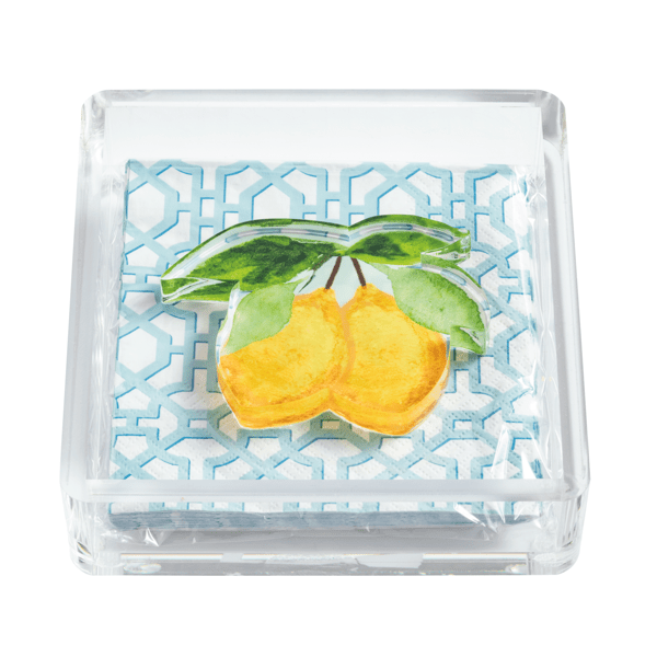 Lemon Napkin Holder And Weight Set