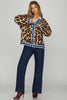 LEOPARD PATTERN SWEATER CARDIGAN