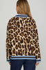 LEOPARD PATTERN SWEATER CARDIGAN