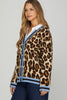 LEOPARD PATTERN SWEATER CARDIGAN