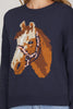 LONG SLEEVE HORSE PATTERN SWEATER - Little Jill & Co.