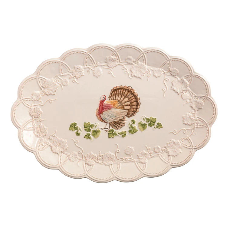 Stoneware Turkey Platter