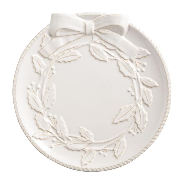 White Wreath Platter