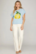 Drop SS Lemon Sweater - Little Jill & Co.