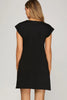 Black Drop Sleeve Button Down Mini - Little Jill & Co.