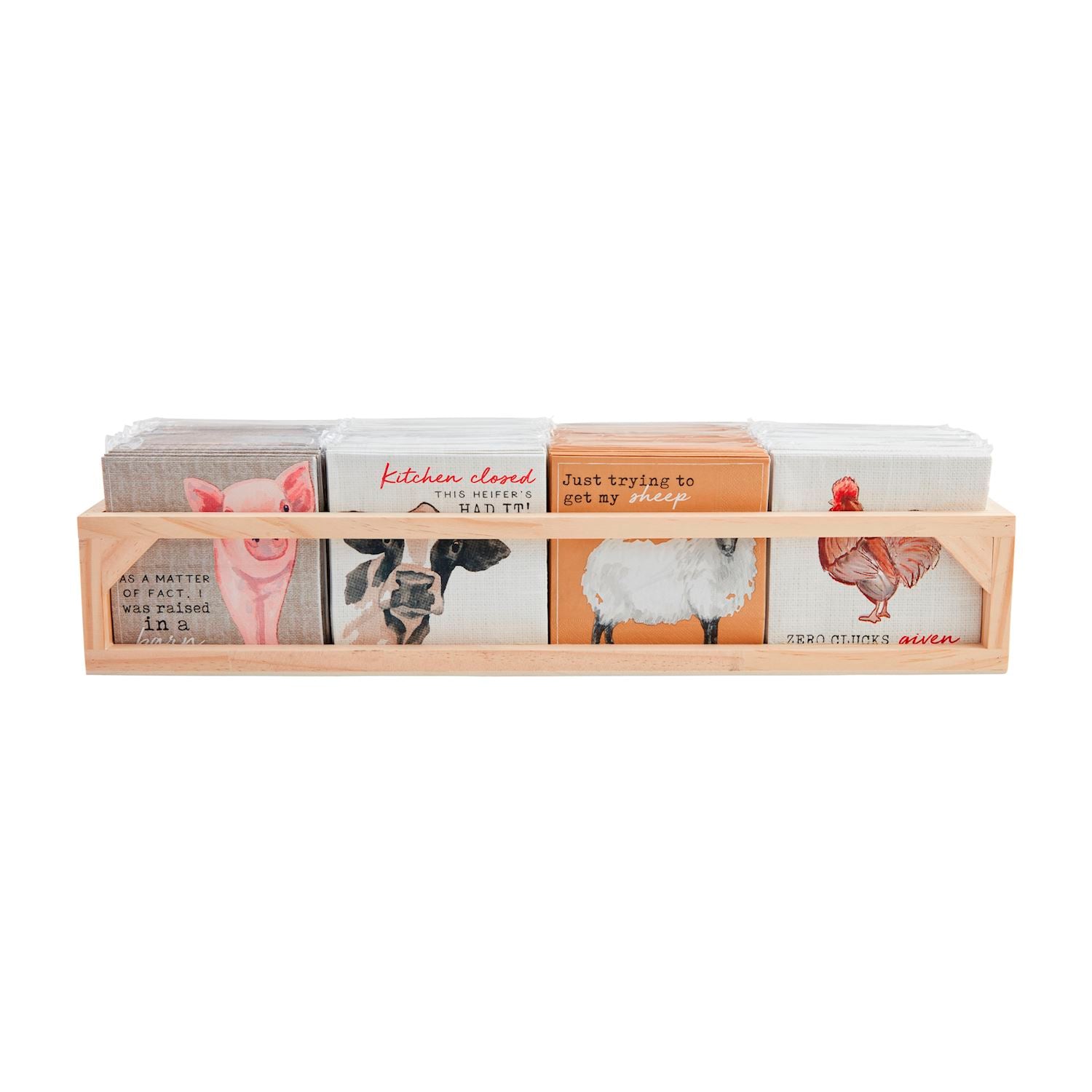 Farm Paper Napkin Crate