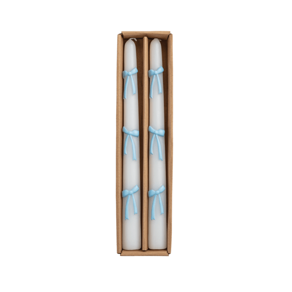 Blue Bow Candlestick