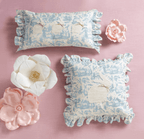 Square Toile Bunny Pillow - Little Jill & Co.