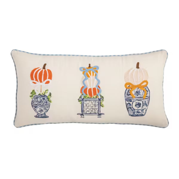 Lumbar Pumkin Topiary Pillow
