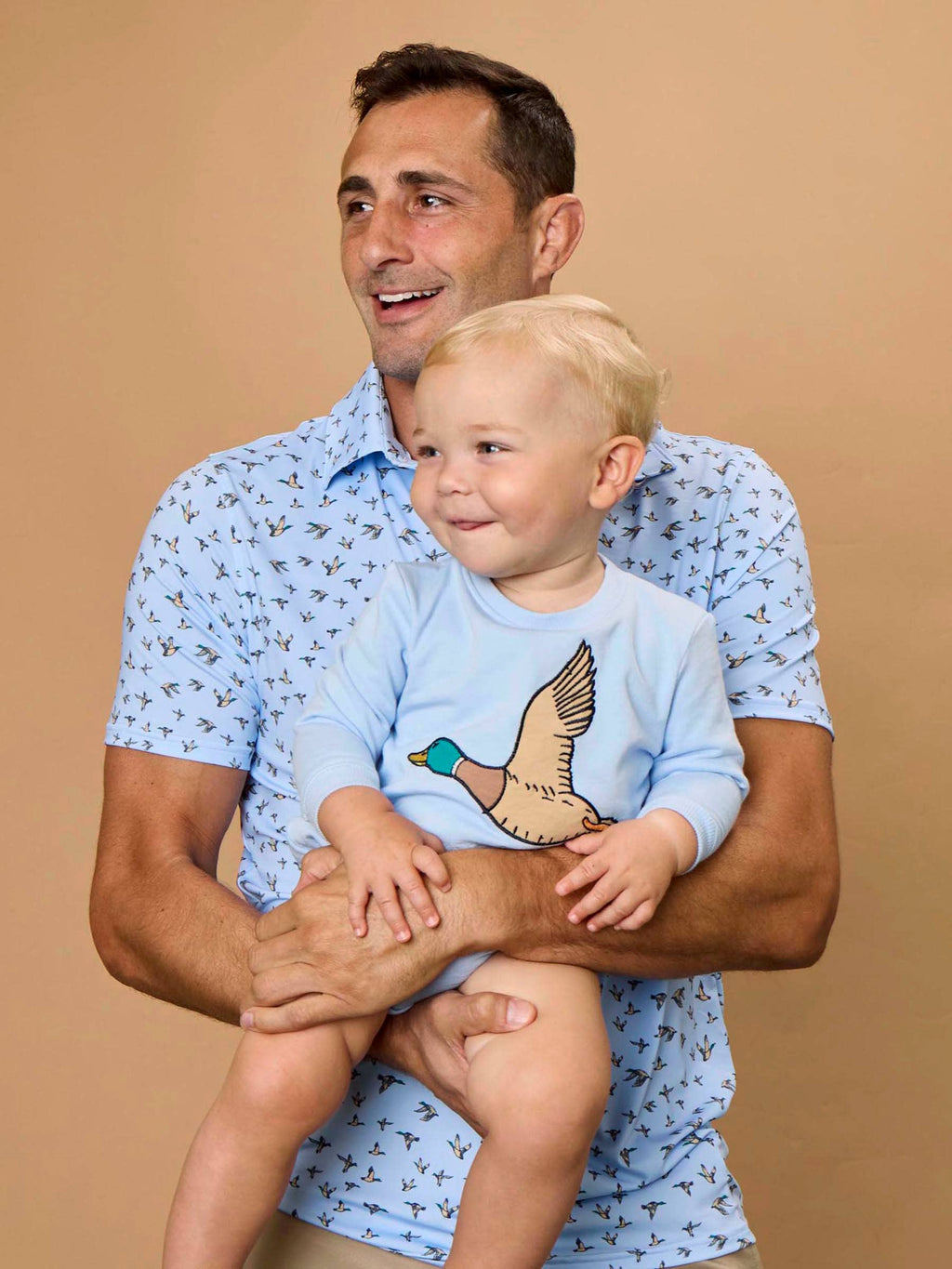 Boys Mallard Skies Knit Short Sleeve Performance Polo
