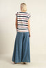 A striped knit top - FT1485 NAVY MULTI