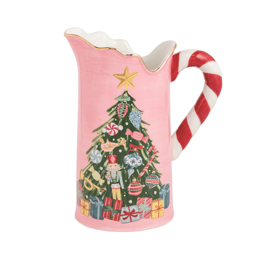 Tree Candy Cane Handle Pitcher