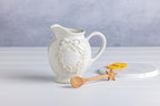 White Christmas Wreath Pitcher