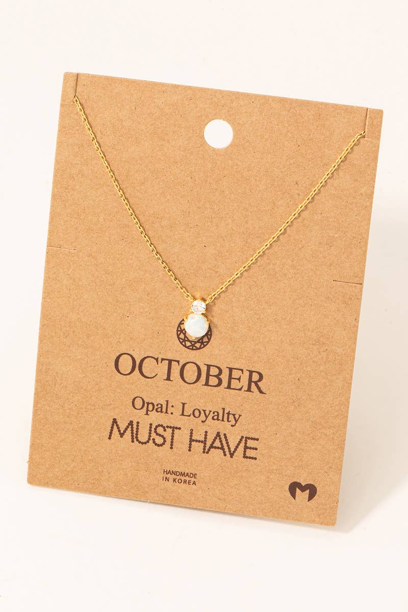 Birthstone Pendant Necklace