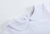 The Perfect Onesie - White Collar Baby Romper Girl or Boy