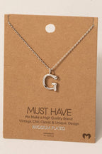 Gold Dipped Bubble Letter Pendant Necklace