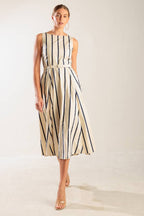 A striped woven midi dress - FD1503