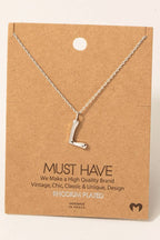 Gold Dipped Bubble Letter Pendant Necklace
