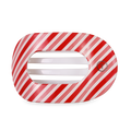 Flat Round Hair Clip | Large | Candy Cane Crush