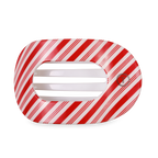Flat Round Hair Clip | Large | Candy Cane Crush
