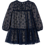 Tulle Printed Navy Dress