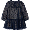 Tulle Printed Navy Dress