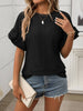 Solid Color Round Neck T-shirt Top