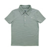 Banks Boys Performance Polo - Aqua/White Stripe