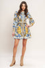 A printed woven mini dress - ID23279 - Little Jill & Co.