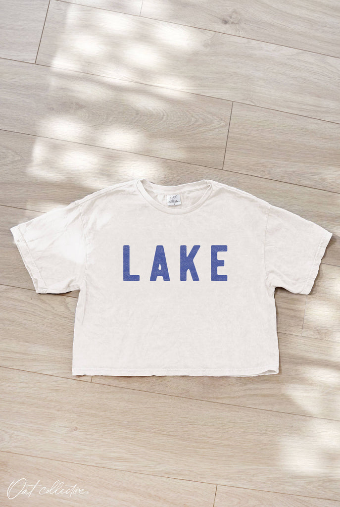 LAKE Cropped Mineral Graphic Top