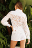 Boho Lace Long Sleeved Button Down