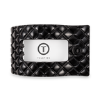 Flat Rectangle Hair Clip | Large | Jet Black Quilted