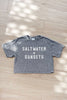 SALT WATER AND SUNSETS Cropped Mineral Graphic Top