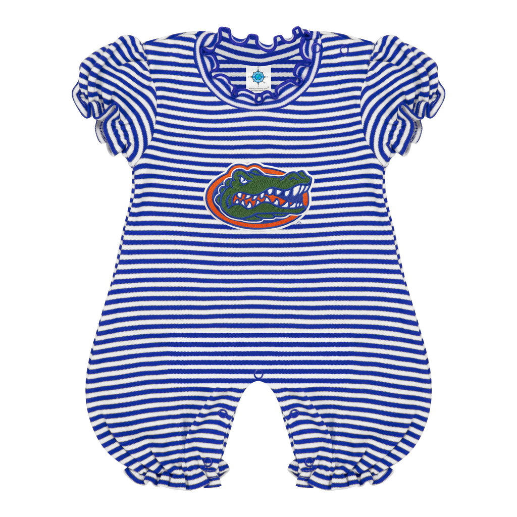 Florida Gators Striped Infant Puff Sleeve Romper