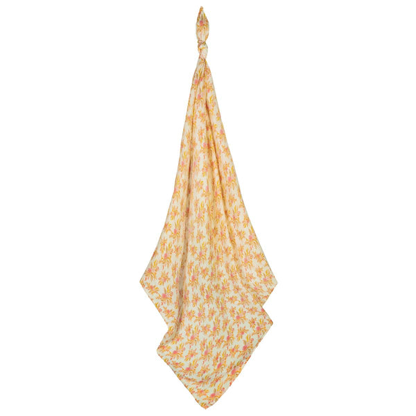 Vintage Floral Muslin Swaddle Blanket